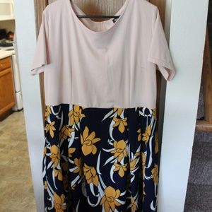 Vintage Patchwork Pockets Puffy Swing Casual Party